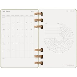 Moleskine 25/26 Large hard Planner spiral academic Kiwi Grren