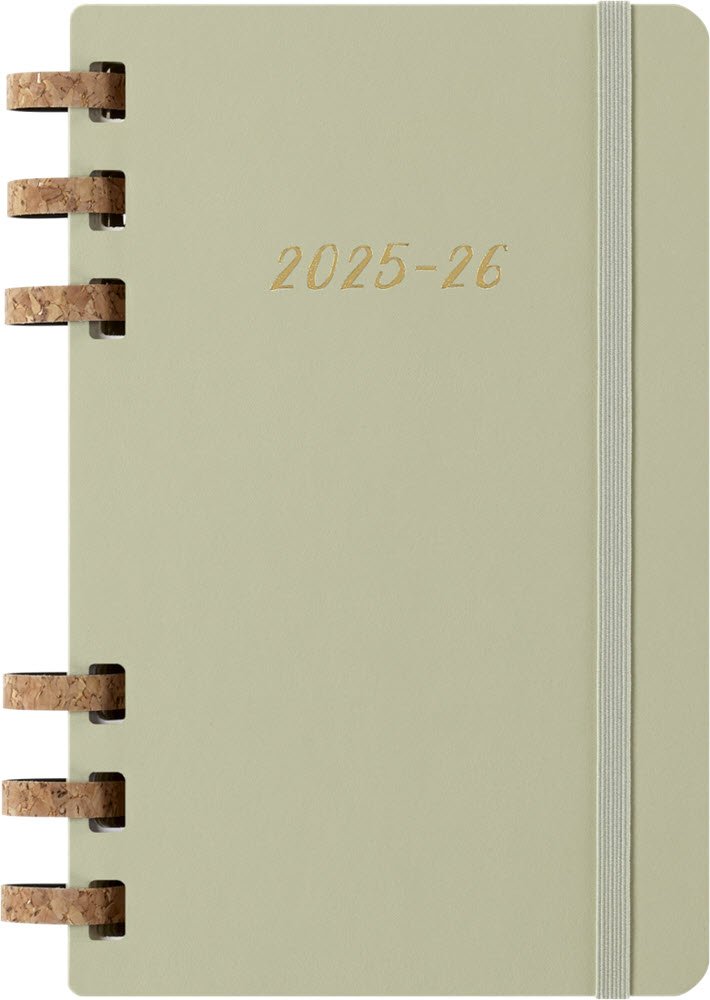 Moleskine 25/26 Large hard Planner spiral academic Kiwi Grren