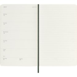 Moleskine 25/26 Large soft 18m weeknote Myrtle Green