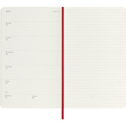 Moleskine 25/26 Large soft 18m weeknote Rd