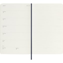 Moleskine 25/26 Large soft 18m weeknote Sapphire Blue