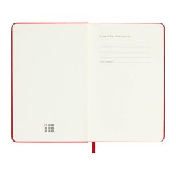 Moleskine 25/26 Pocket hard 18m weeknote Rd