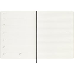 Moleskine 25/26 XL soft 18m weeknote Sort