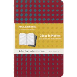 Moleskine Cahier Pocket Linjeret 3 stk ass motiver