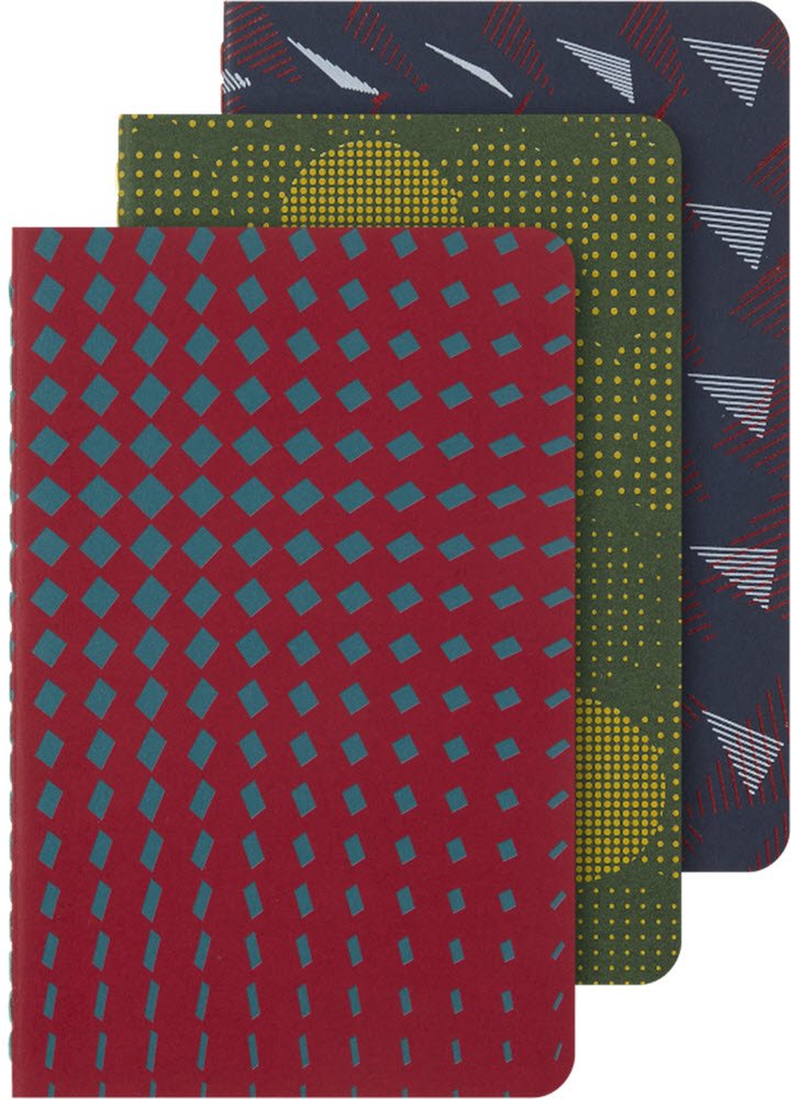 Moleskine Cahier Pocket Linjeret 3 stk ass motiver