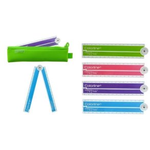 Lineal Foldbar 15/30cm inkl. vinkelm�ler 4 ass farver 1 stk. 