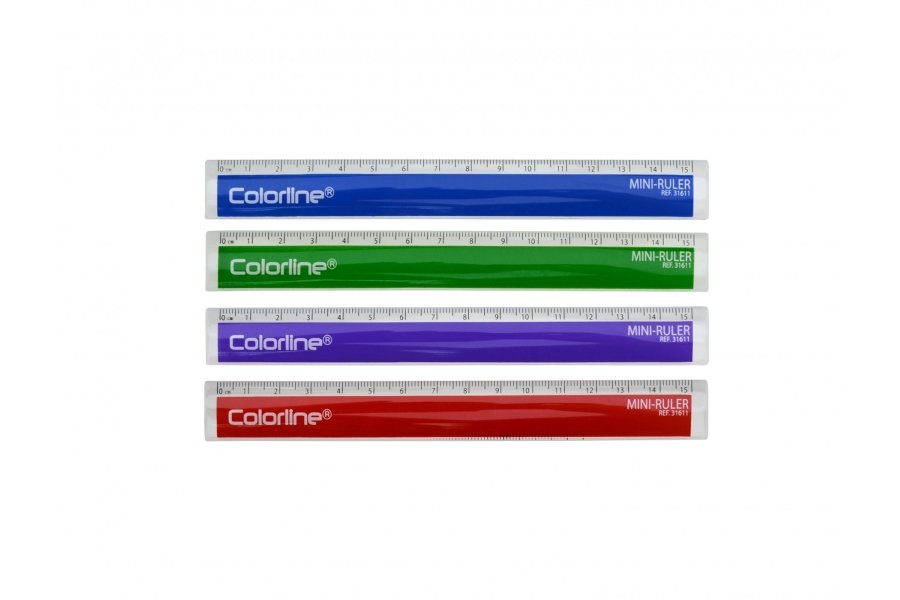 Lineal Plast 15 cm ass farver 1 stk. 