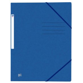 Oxford top file+ elasticated 3-flap folder a4 blue
