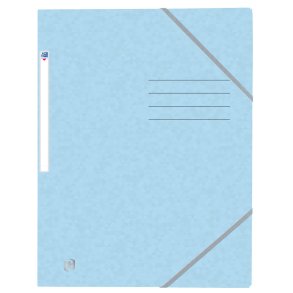 Oxford top file+ elasticated 3-flap folder a4 pastel blue