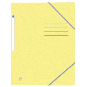 Oxford top file+ elasticated 3-flap folder a4 pastel yellow