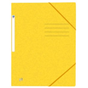 Oxford top file+ elasticated 3-flap folder a4 yellow filmx10