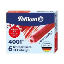 Pelikan Bl�k til Fyldepen R�d 6 stk.