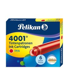 Pelikan Bl�k til Fyldepen R�d 6 stk.