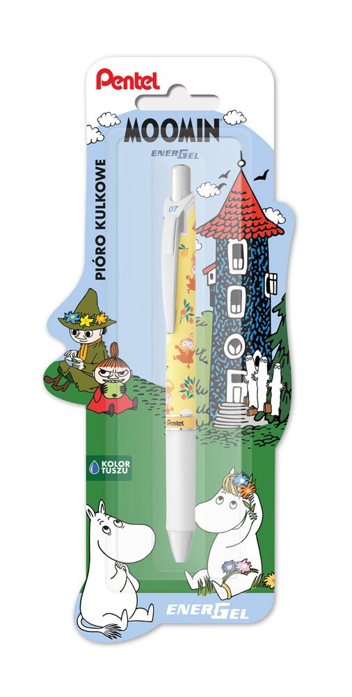 Pentel Energel 0,7 Moomin Gul m. Lille My