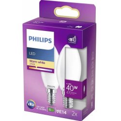Philipa LED Classic Kerte lille sokkel varm hvid 2-pak 40W