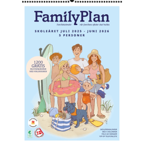 FamilyPlan Skolerskalender 25/26 5 Kolonner