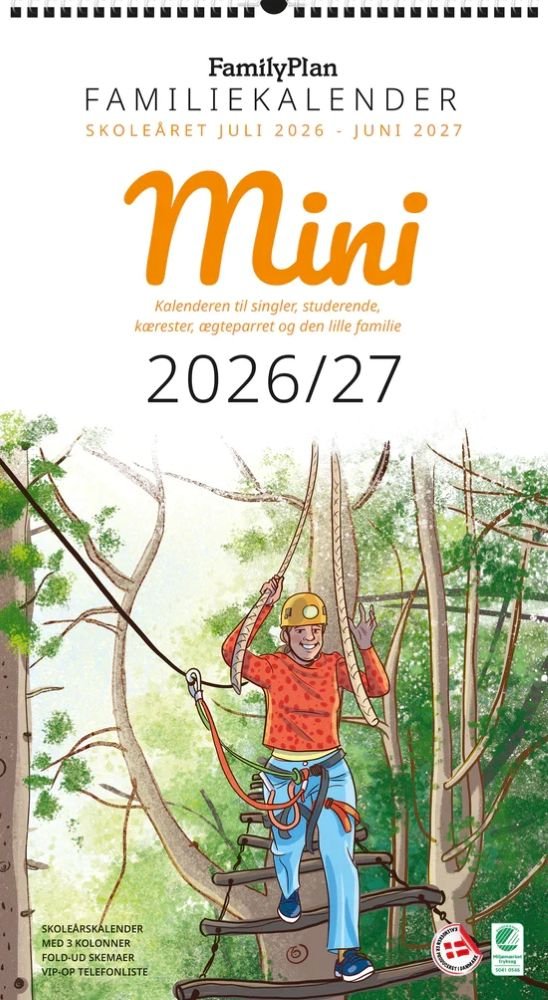 FamilyPlan Skole�rskalender 26/27 mini 3 personer