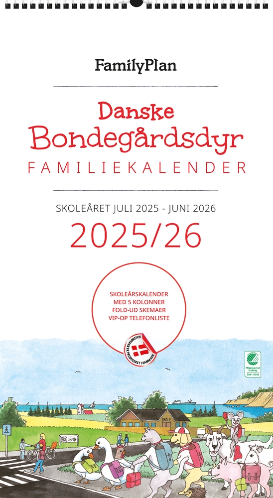 FamilyPlan Skolerskalender Bondegrd 25/26 5 Kolonner