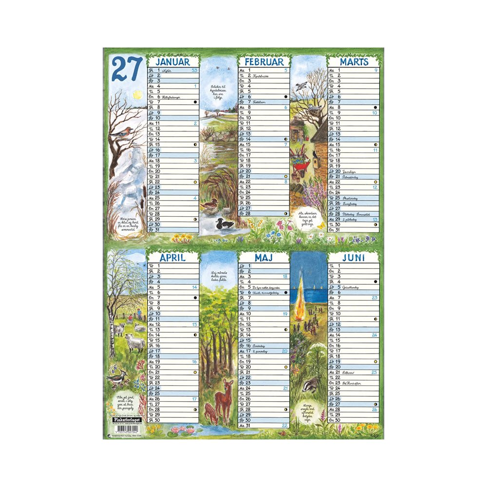 Plakatforlaget Kalender 2027 Karton A4