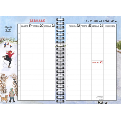 Plakatforlaget Ugekalender 2026 med kolonner spiral 