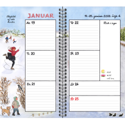 Plakatforlaget Ugekalenderbog 2026 9,5x17 med spiral 