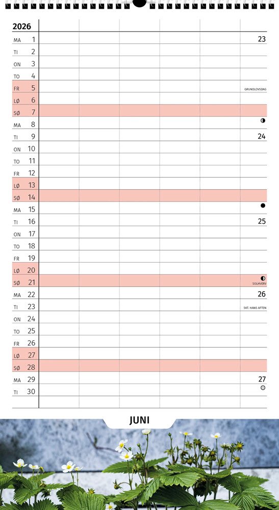 Plakatforlaget familie kalender ret rundt foto 2026 