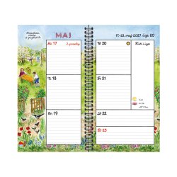 Ugekalender bogen 2027 m. spiral 9,5x17 cm