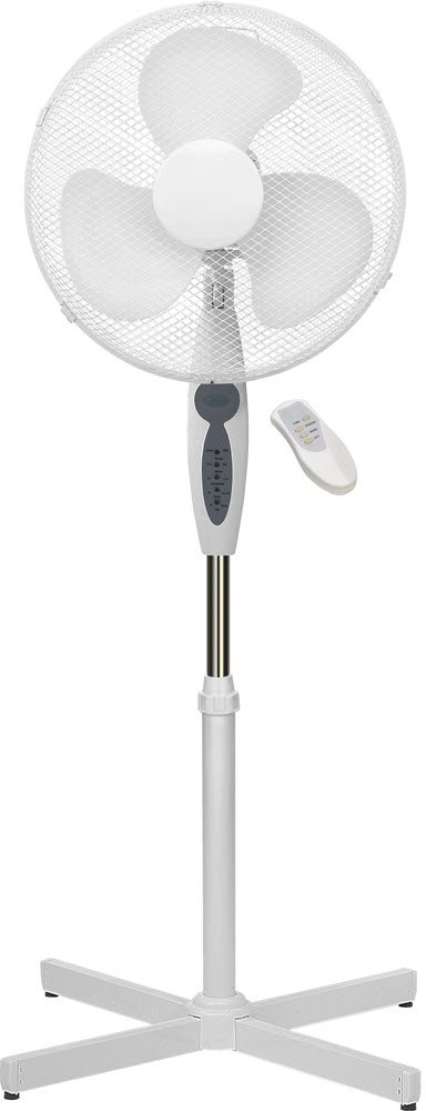 16'' Standing Fan 15CM (40W) with Remote, White