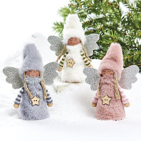 Engel stof med pels 11cm