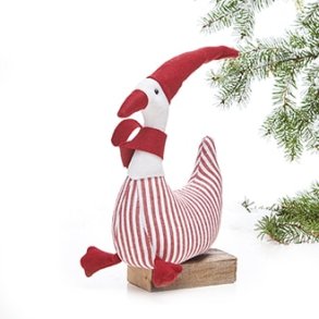 Gs stof med hue  og  halstrklde 13x25cm