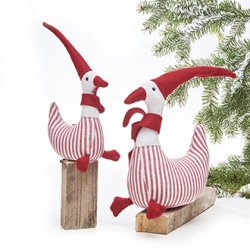 Gs stof med hue  og  halstrklde 13x25cm