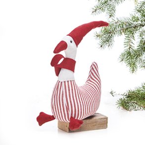 Gs stof med hue  og  halstrklde 20x40cm