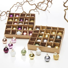 Glaskugler ass.soft farver og glimmer 2cm