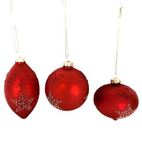 Glaspynt mrkerd med deko. og snor 8cm