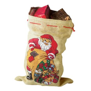 Hessian julegavesk Pobra julemand 55x80cm