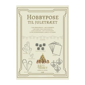 Hobbypose med krmmerhuse glanspapir flethjerter og stjernestrimler 42x29cm