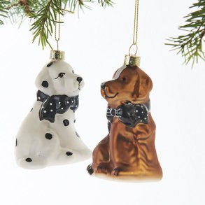 Hund glas med snor 9cm