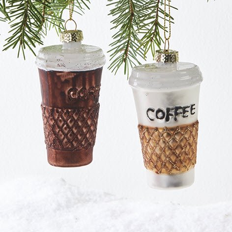 Kaffekrus med låg glas med snor 8cm