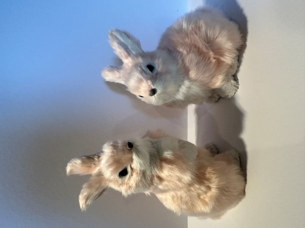 Kanin kunstpels Lyser�d 15 cm 1 stk 2 ass