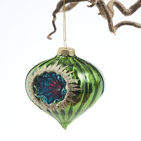 Kugle med refleks glas med snor
