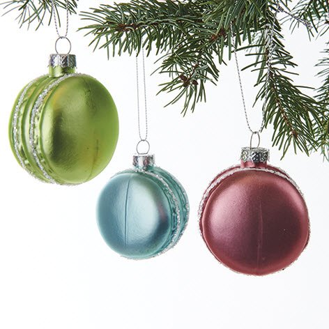 Macarons glas med snor 6cm 1 stk.