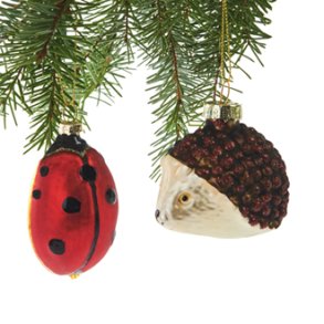 Mariehne glas med snor 7cm