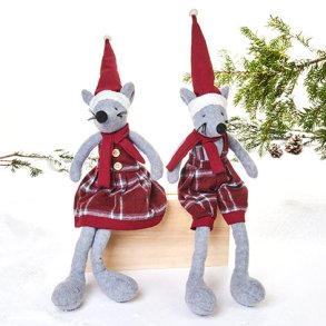 Mus stof med hngeben 50cm