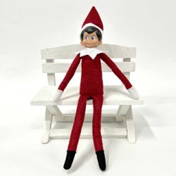 Nisse alf stof siddende 35cm