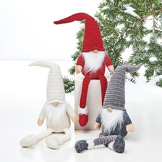 Nisse filt med luksus hue med hngeben 40cm
