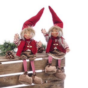 Nisse pige/dreng stof h�ngeben