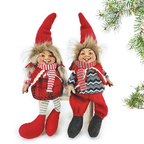 Nisse pige/dreng stof med h�ngeben