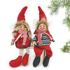 Nisse pige/dreng stof med h�ngeben