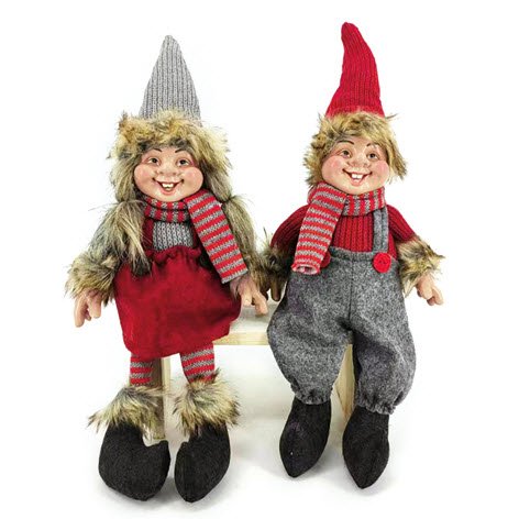 Nisse pige/dreng stof med h�ngeben
