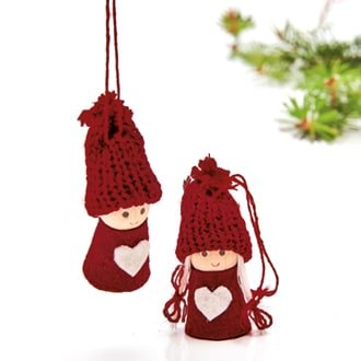 Nisse tr mini med snor dreng eller pige 3cm 1 stk.